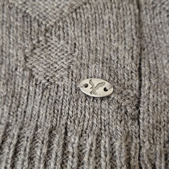 NWT America Eagle Outfitters Hooded Relaxed-fit Gray Womens Size XXS Sweater - Picture 7 of 9